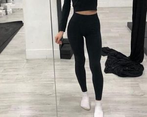 Damskie legginsy korygujące z wysokim stanem photo review