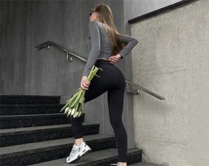 Damskie legginsy korygujące z wysokim stanem photo review