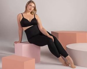 Damskie legginsy korygujące z wysokim stanem photo review